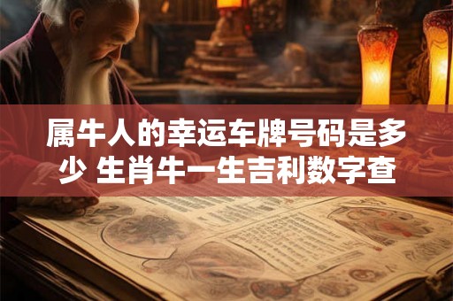 属牛人的幸运车牌号码是多少 生肖牛一生吉利数字查询 属牛人的幸运车牌号码是多少 生肖牛一生吉利数字查询