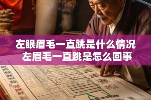 左眼眉毛一直跳是什么情况 左眉毛一直跳是怎么回事 左眼眉毛一直跳是什么情况 左眉毛一直跳是怎么回事