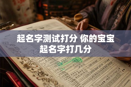 起名字测试打分 你的宝宝起名字打几分