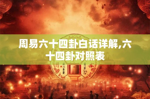 周易六十四卦白话详解,六十四卦对照表
