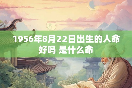 1956年8月22日出生的人命好吗 是什么命 1956年8月22日出生的人命好吗 是什么命