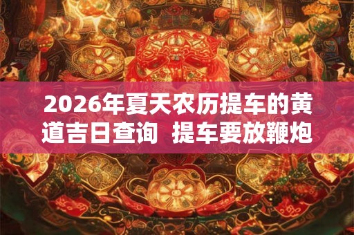 2026年夏天农历提车的黄道吉日查询  提车要放鞭炮吗