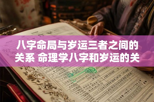 八字命局与岁运三者之间的关系 命理学八字和岁运的关系 八字命局与岁运三者之间的关系 命理学八字和岁运的关系