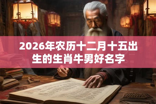 2026年农历十二月十五出生的生肖牛男好名字