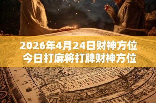 2026年4月24日财神方位 今日打麻将打牌财神方位