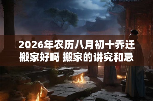 2026年农历八月初十乔迁搬家好吗 搬家的讲究和忌讳