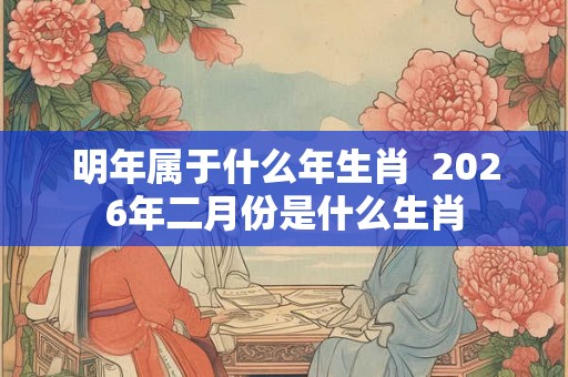 明年属于什么年生肖  2026年二月份是什么生肖