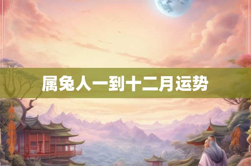 属兔人一到十二月运势 属兔人一到十二月运势