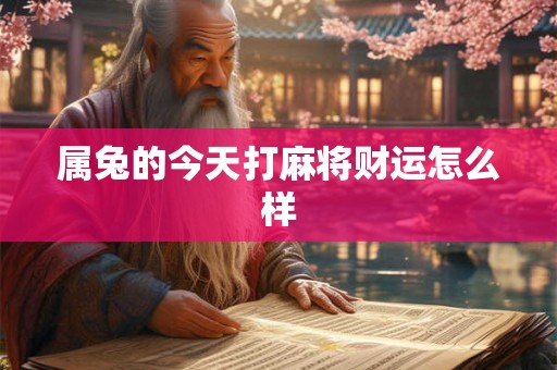 属兔的今天打麻将财运怎么样