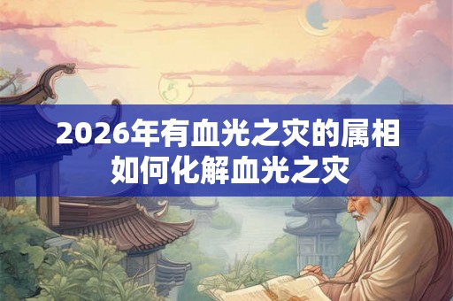 2026年有血光之灾的属相 如何化解血光之灾 2026年有血光之灾的属相 如何化解血光之灾