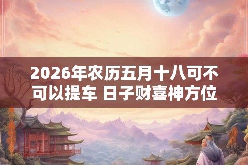 2026年农历五月十八可不可以提车 日子财喜神方位