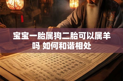 宝宝一胎属狗二胎可以属羊吗 如何和谐相处