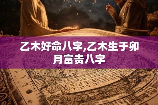 乙木好命八字,乙木生于卯月富贵八字