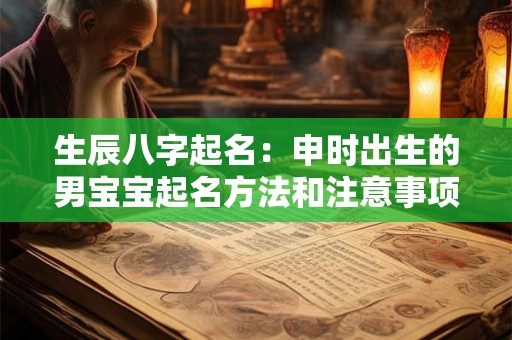 生辰八字起名:申时出生的男宝宝起名方法和注意事项 生辰八字起名:申时出生的男宝宝起名方法和注意事项