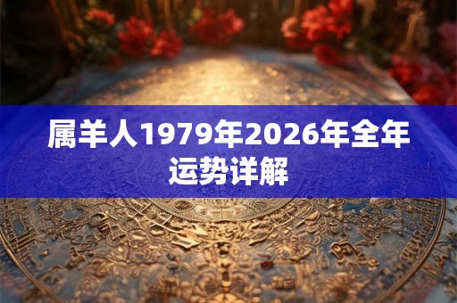 属羊人1979年2026年全年运势详解