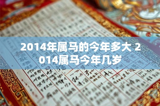 2014年属马的今年多大 2014属马今年几岁
