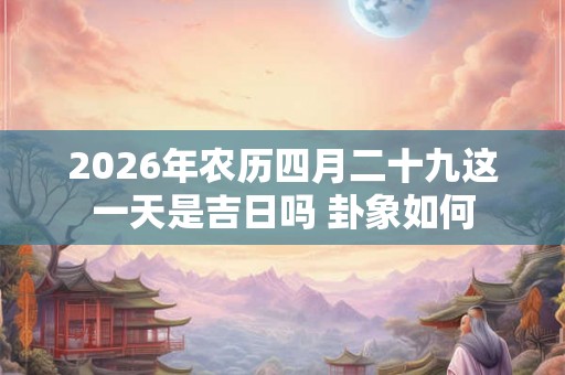 2026年农历四月二十九这一天是吉日吗 卦象如何 2026年农历四月二十九这一天是吉日吗 卦象如何