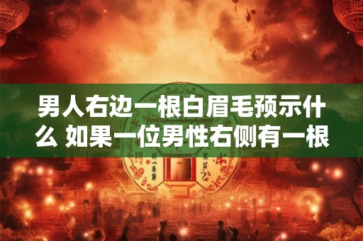男人右边一根白眉毛预示什么 如果一位男性右侧有一根白色的眉毛这意味着什么