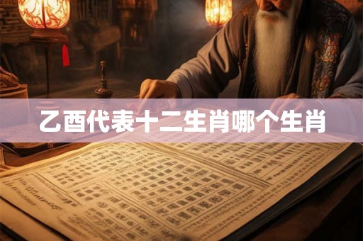 乙酉代表十二生肖哪个生肖