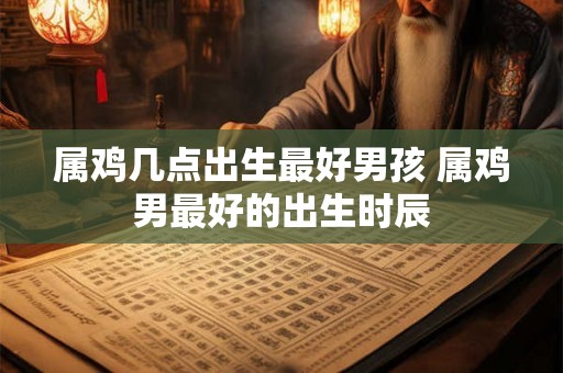 属鸡几点出生最好男孩 属鸡男最好的出生时辰