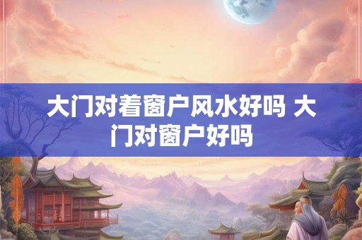 大门对着窗户风水好吗 大门对窗户好吗