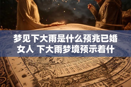 梦见下大雨是什么预兆已婚女人 下大雨梦境预示着什么对已婚女性