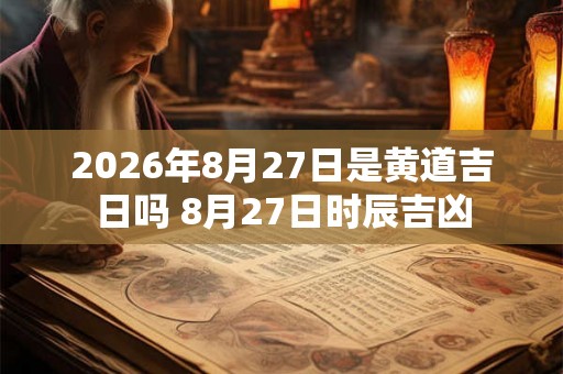 2026年8月27日是黄道吉日吗 8月27日时辰吉凶