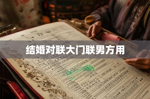 结婚对联大门联男方用 结婚对联大门联男方用