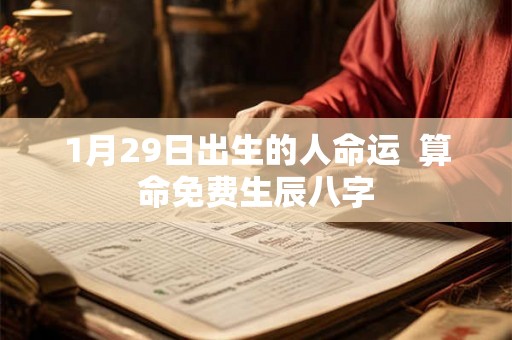 1月29日出生的人命运  算命免费生辰八字