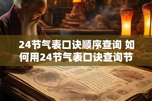 24节气表口诀顺序查询 如何用24节气表口诀查询节气顺序 24节气表口诀顺序查询 如何用24节气表口诀查询节气顺序