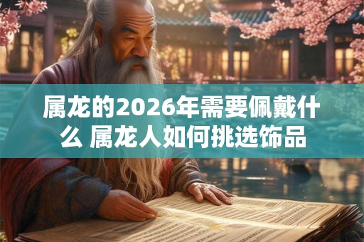 属龙的2026年需要佩戴什么 属龙人如何挑选饰品