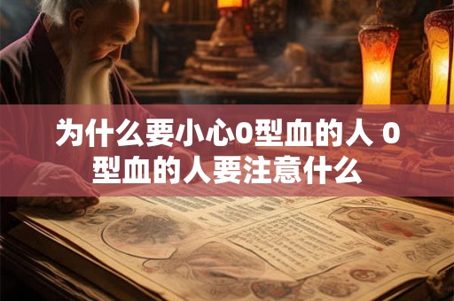 为什么要小心0型血的人 0型血的人要注意什么