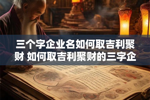 三个字企业名如何取吉利聚财 如何取吉利聚财的三字企业名 三个字企业名如何取吉利聚财 如何取吉利聚财的三字企业名