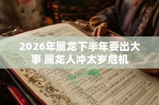 2026年属龙下半年要出大事 属龙人冲太岁危机 2026年属龙下半年要出大事 属龙人冲太岁危机