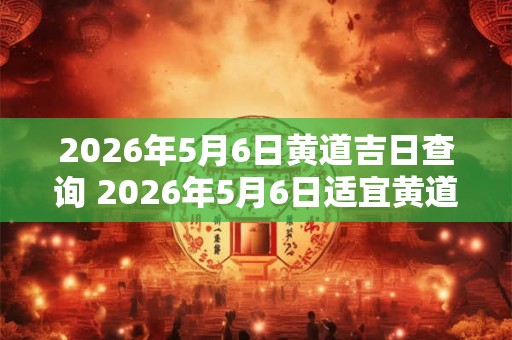 2026年5月6日黄道吉日查询 2026年5月6日适宜黄道吉日吗 2026年5月6日黄道吉日查询 2026年5月6日适宜黄道吉日吗