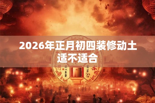 2026年正月初四装修动土适不适合