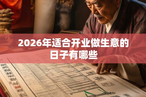2026年适合开业做生意的日子有哪些