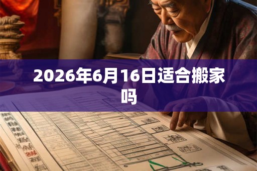 2026年6月16日适合搬家吗