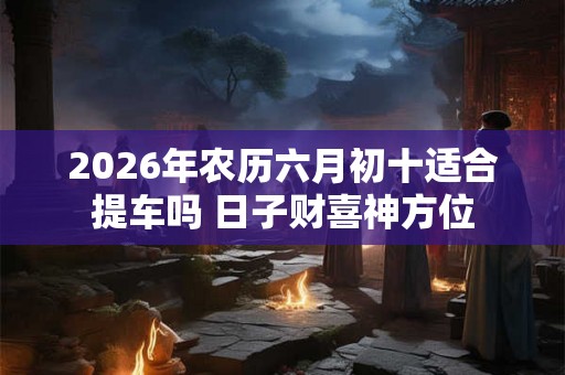 2026年农历六月初十适合提车吗 日子财喜神方位