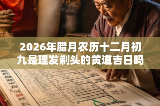 2026年腊月农历十二月初九是理发剃头的黄道吉日吗