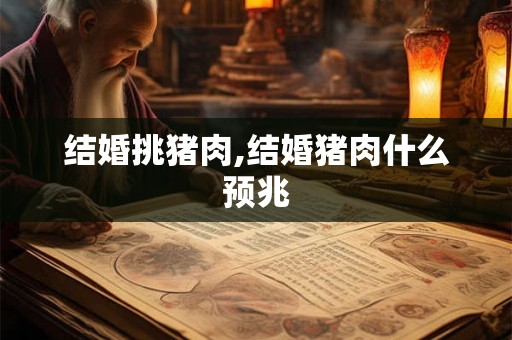 结婚挑猪肉,结婚猪肉什么预兆