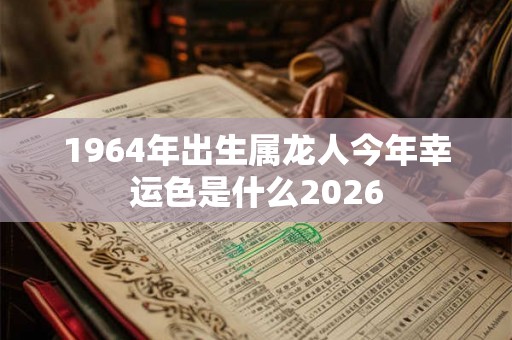 1964年出生属龙人今年幸运色是什么2026