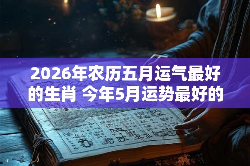 2026年农历五月运气最好的生肖 今年5月运势最好的生肖