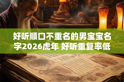 好听顺口不重名的男宝宝名字2026虎年 好听重复率低的起名方法