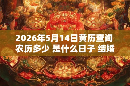 2026年5月14日黄历查询 农历多少 是什么日子 结婚吉时