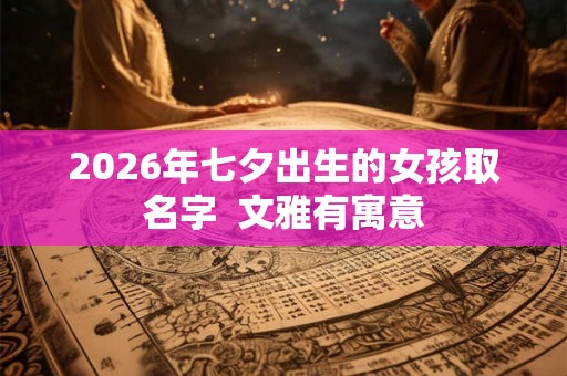 2026年七夕出生的女孩取名字  文雅有寓意