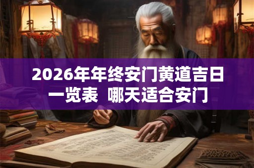 2026年年终安门黄道吉日一览表  哪天适合安门