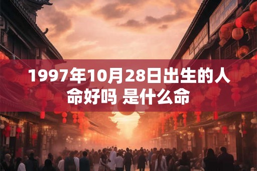 1997年10月28日出生的人命好吗 是什么命