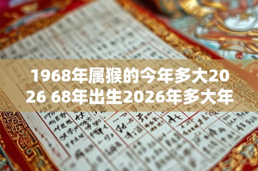 1968年属猴的今年多大2026 68年出生2026年多大年龄