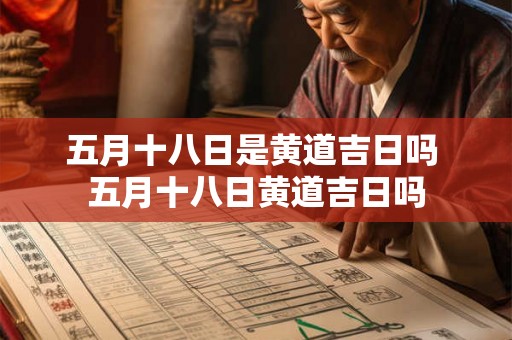 五月十八日是黄道吉日吗 五月十八日黄道吉日吗